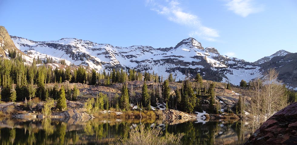 Snowy mountain range